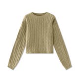 ケーブルニット ショート丈 ニットセーター | COCOMOMO | 詳細画像13