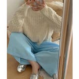 ケーブルニット ショート丈 ニットセーター | COCOMOMO | 詳細画像4