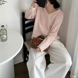 セーラーカラーニット Vネック プルオーバーニット | COCOMOMO | 詳細画像8 