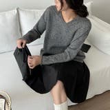 セーラーカラーニット Vネック プルオーバーニット | COCOMOMO | 詳細画像11 