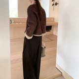 ムートンボアジャケット 金ボタン ノーカラーブルゾン | COCOMOMO | 詳細画像7