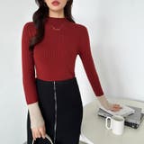 配色ニット リブニット ハイネック | COCOMOMO | 詳細画像18 