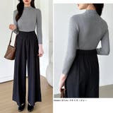 配色ニット リブニット ハイネック | COCOMOMO | 詳細画像23 