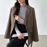 配色ニット リブニット ハイネック | COCOMOMO | 詳細画像24 