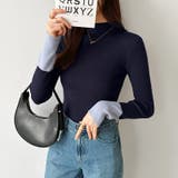 配色ニット リブニット ハイネック | COCOMOMO | 詳細画像28 