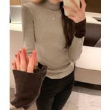 配色ニット リブニット ハイネック | COCOMOMO | 詳細画像35 