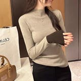 配色ニット リブニット ハイネック | COCOMOMO | 詳細画像36 