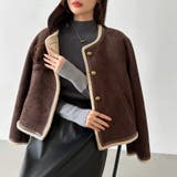 配色ニット リブニット ハイネック | COCOMOMO | 詳細画像4 