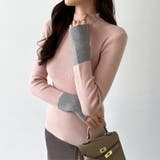 配色ニット リブニット ハイネック | COCOMOMO | 詳細画像9 