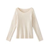 リブニット ざっくりラウンドネック オフィスカジュアル | COCOMOMO | 詳細画像17