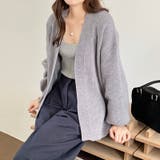 ニットカーディガン ボリューム袖 トッパーカーディガン | COCOMOMO | 詳細画像12