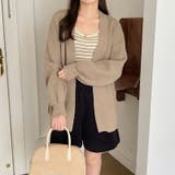 ニットカーディガン ボリューム袖 トッパーカーディガン | COCOMOMO | 詳細画像14