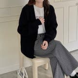 ニットカーディガン ボリューム袖 トッパーカーディガン | COCOMOMO | 詳細画像22