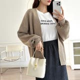 ニットカーディガン ボリューム袖 トッパーカーディガン | COCOMOMO | 詳細画像28