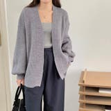 ニットカーディガン ボリューム袖 トッパーカーディガン | COCOMOMO | 詳細画像9