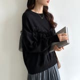 チュールドッキングニット ビスチェ風 クルーネックニット | COCOMOMO | 詳細画像21