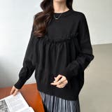 チュールドッキングニット ビスチェ風 クルーネックニット | COCOMOMO | 詳細画像22