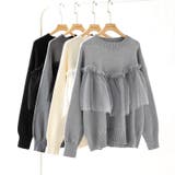 チュールドッキングニット ビスチェ風 クルーネックニット | COCOMOMO | 詳細画像26