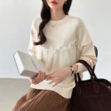 チュールドッキングニット ビスチェ風 クルーネックニット | COCOMOMO | 詳細画像3