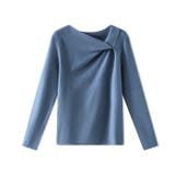 イレギュラーネックニット オフィスカジュアル きれいめニット | COCOMOMO | 詳細画像22 