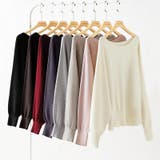 ボートネックニット ワンショルダー オフショルダー | COCOMOMO | 詳細画像43 