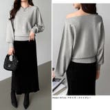 ボートネックニット ワンショルダー オフショルダー | COCOMOMO | 詳細画像30 