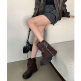 厚底ブーツ ショートブーツ ベルト付きカバーブーツ | COCOMOMO | 詳細画像5 