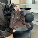 厚底ブーツ ショートブーツ ベルト付きカバーブーツ | COCOMOMO | 詳細画像6 