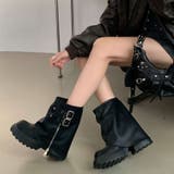 厚底ブーツ ショートブーツ ベルト付きカバーブーツ | COCOMOMO | 詳細画像8 