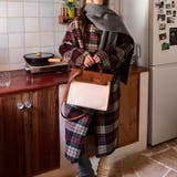 リバーシブルチェックコート マフラー付きノーカラーコート ロングコート | COCOMOMO | 詳細画像14 