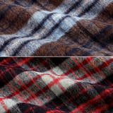 リバーシブルチェックコート マフラー付きノーカラーコート ロングコート | COCOMOMO | 詳細画像24 