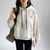 裏起毛 パーカー バイカラーフード付き | COCOMOMO | 詳細画像14 