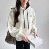 裏起毛 パーカー バイカラーフード付き | COCOMOMO | 詳細画像15 