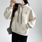 裏起毛 パーカー バイカラーフード付き | COCOMOMO | 詳細画像16 