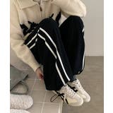 裏起毛 トラックパンツ ラインパンツ | COCOMOMO | 詳細画像6 