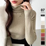 ライトブラウン | やわらかリブタートルネック タートルネック リブニット | COCOMOMO