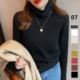 ブラック | やわらかリブタートルネック タートルネック リブニット | COCOMOMO