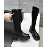 ロングブーツ 厚底 ジョッキーブーツ | COCOMOMO | 詳細画像15 