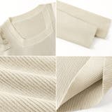 リブニット スクエアネック パフスリーブニット | COCOMOMO | 詳細画像27 