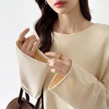 もっちり柔らかルーズニット ボートネックニット オフィスカジュアル | COCOMOMO | 詳細画像10 