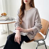 もっちり柔らかルーズニット ボートネックニット オフィスカジュアル | COCOMOMO | 詳細画像41 