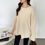 もっちり柔らかルーズニット ボートネックニット オフィスカジュアル | COCOMOMO | 詳細画像12 