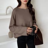 もっちり柔らかルーズニット ボートネックニット オフィスカジュアル | COCOMOMO | 詳細画像27 