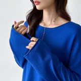 もっちり柔らかルーズニット ボートネックニット オフィスカジュアル | COCOMOMO | 詳細画像3 