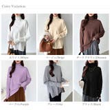 タートルネック もっちりやわらかヤク風ニット サイドスリットニット | COCOMOMO | 詳細画像34 