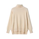 タートルネック もっちりやわらかヤク風ニット サイドスリットニット | COCOMOMO | 詳細画像36 