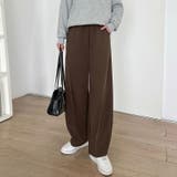 裏起毛 カーブパンツ ゆったりワイドパンツ | COCOMOMO | 詳細画像6