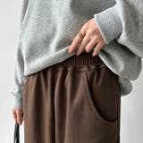 裏起毛 カーブパンツ ゆったりワイドパンツ | COCOMOMO | 詳細画像8