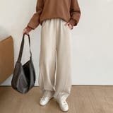 裏起毛 カーブパンツ ゆったりワイドパンツ | COCOMOMO | 詳細画像25