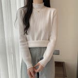 裏起毛 フリルハイネック リブニット | COCOMOMO | 詳細画像10 